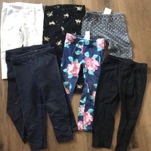 2T toddler girl leggings lot